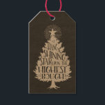 Shining Star Christmas Tree Kraft Gift Tags<br><div class="desc">Have yourself a merry little Christmas with this festive design! Features a bountiful Christmas tree with "hang a shining star upon the highest bough" inscribed inside,  all on a brushed dark grey chalkboard background and rustic kraft paper. Coordinating items,  including Christmas cards,  available in our shop!</div>