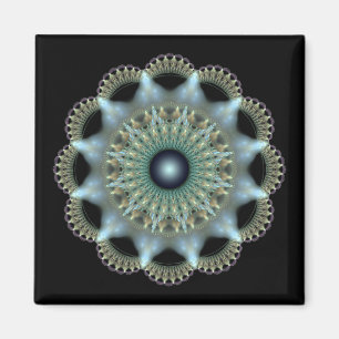 Shining star fractal ornament magnet