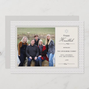 Shining Star Hanukkah Photo Flat Card