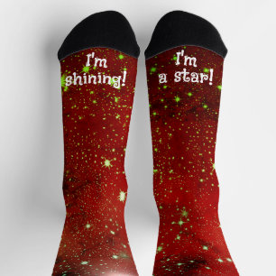 Shining Star Merry Christmas Festive Holiday Cheer Socks