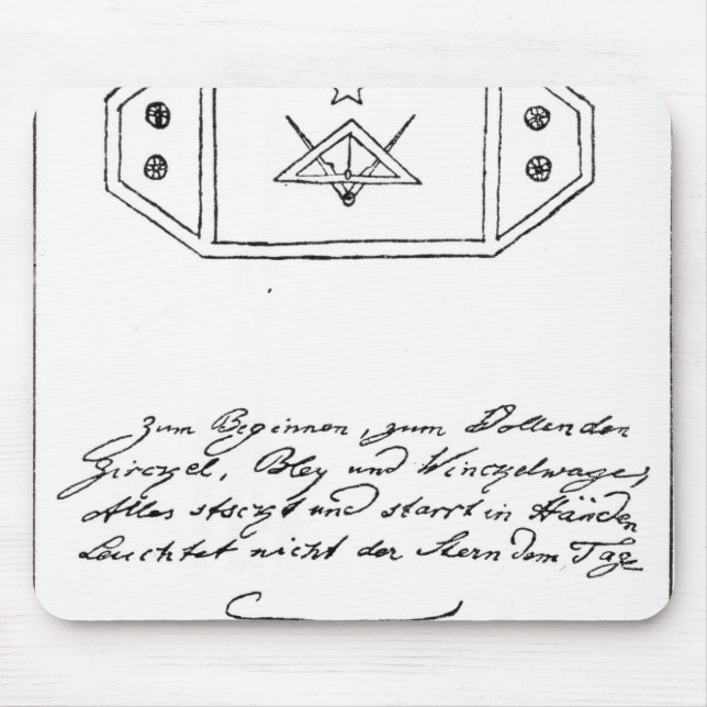 Shining star over square and Compass and lead Mouse Mat (Front)