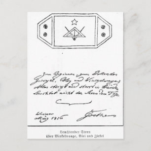 Shining star over square and Compass and lead Postcard