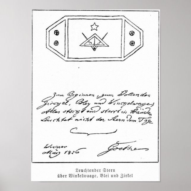 Shining star over square and Compass and lead Poster (Front)