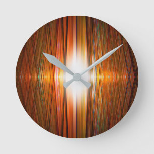 Shining starburst grid round clock