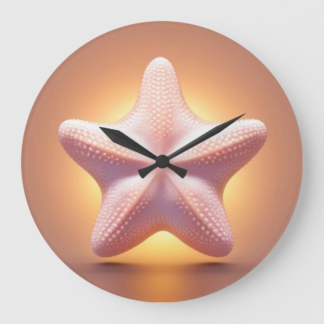 Shining Starfish Large Clock (Front)
