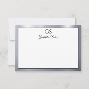 Shining Stars Monogram Note Card