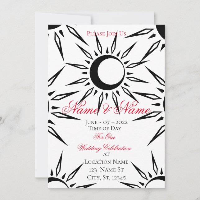 Shining Sun Crescent Moon Thunder_Cove Invitation (Front)