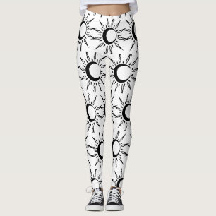 Shining Sun Crescent Moon Thunder_Cove Leggings