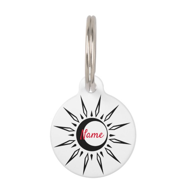 Shining Sun Crescent Moon Thunder_Cove Pet Tag (Front)