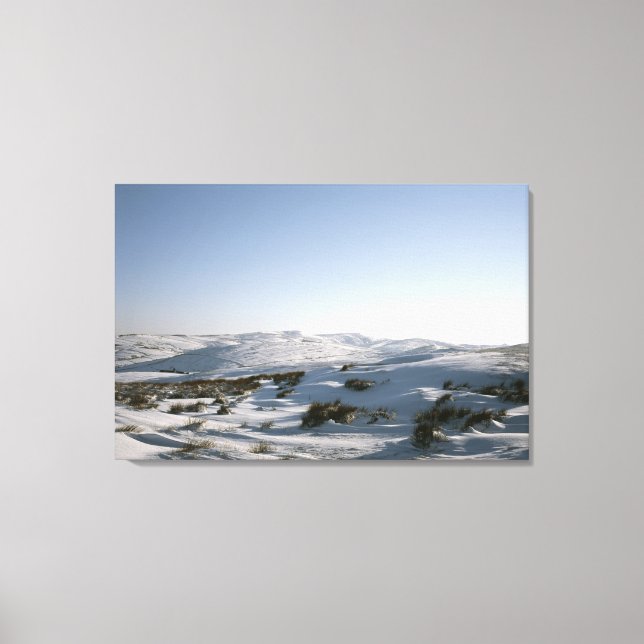 Shining Tor Winter Holiday Card Canvas Print (Front)