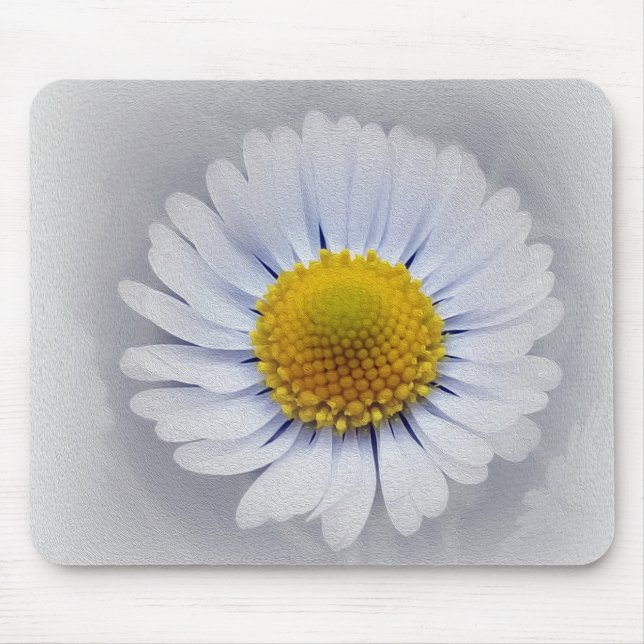 shining white daisy mouse mat (Front)