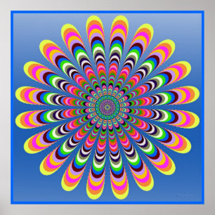 Shining Yellow Blue Green Red Poster