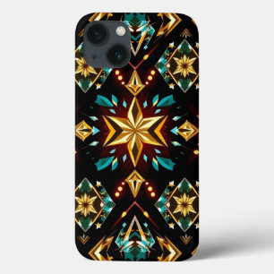 Shining Yellow Diamond Pattern Phone iPhone 13 Case