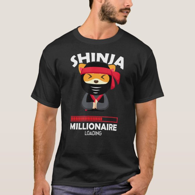 Shinja Millionaire Loading  Crypto Blockchain Char T-Shirt (Front)