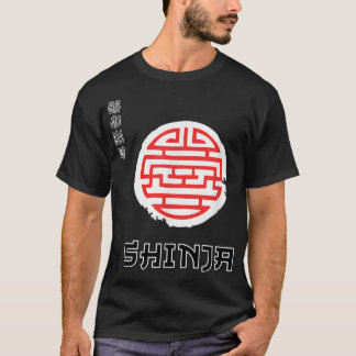 SHINJA Shibnobi Coin with Japanese Good Luck Symbo T-Shirt