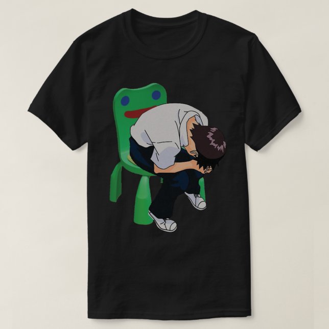 Shinji Ikari in the Froggy Chair   T-Shirt (Design Front)