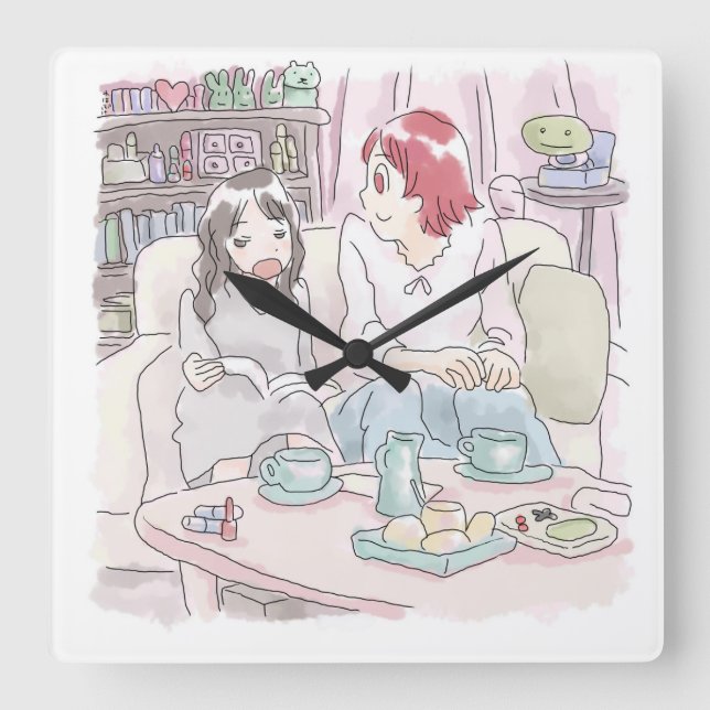 Shinjiji Sammu Square Wall Clock (Front)