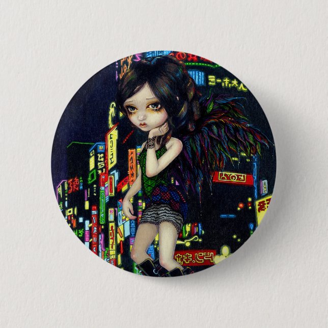 "Shinjuku Angel" Button (Front)