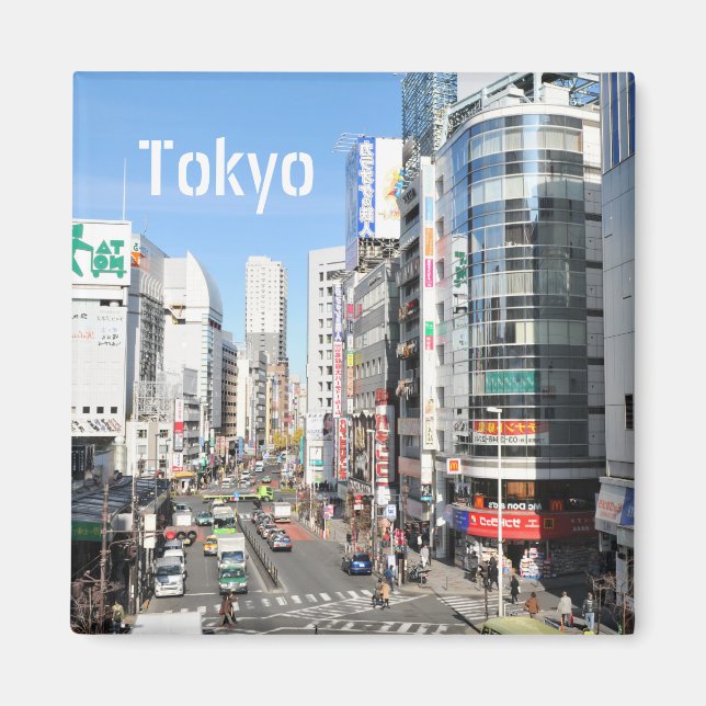 Shinjuku district in Tokyo, Japan Magnet (Front)