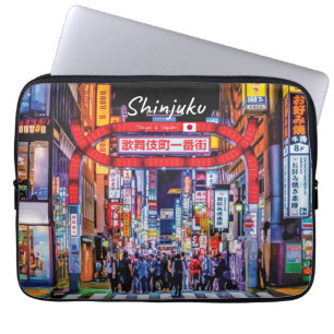 Shinjuku, Japan - Kabukicho Neon Street Laptop Sleeve