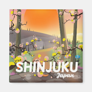 Shinjuku Japan travel poster Magnet