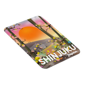 Shinjuku Japan travel poster Magnet