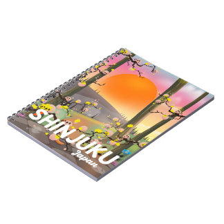Shinjuku Japan travel poster Notebook
