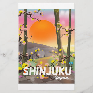 Shinjuku Japan travel poster Stationery