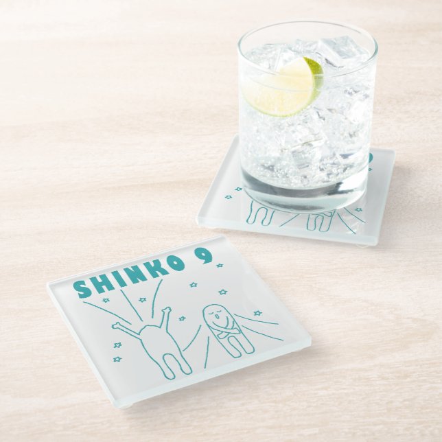 "Shinko 9" Deep Breathing Glass Coaster (Angled)