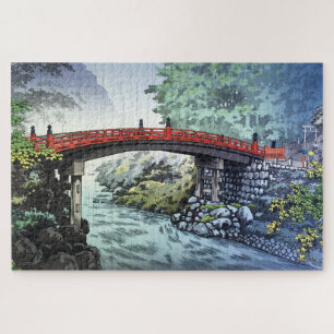 Shinkyo Bridge at Nikko by Tsuchiya Koitsu Jigsaw Puzzle