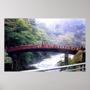 Shinkyo Bridge, Nikko, Japan Poster