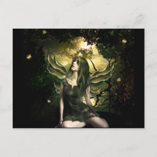 Shinning Butterfly Fairy Postcard