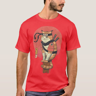 Shinobi Cat Ukiyo-e Samurai Cat Japanese Art T-Shirt