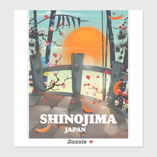Shinojima travel poster map (Sheet)