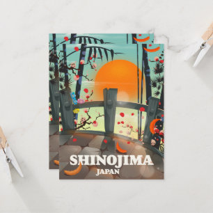 Shinojima travel poster map