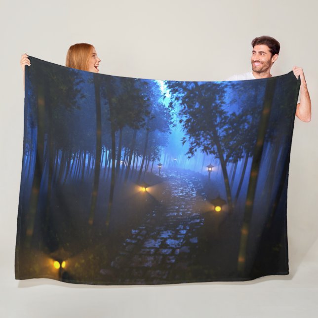 Shinrin Yoku (Night) Fleece Blanket (In Situ)