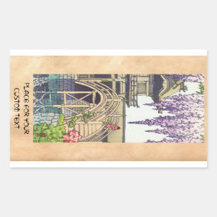 Shinto and its Architecture, Kameido Bridge Kawase Rectangular Sticker
