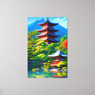 Shinto Serenity: The Garden’s Soul Canvas Print