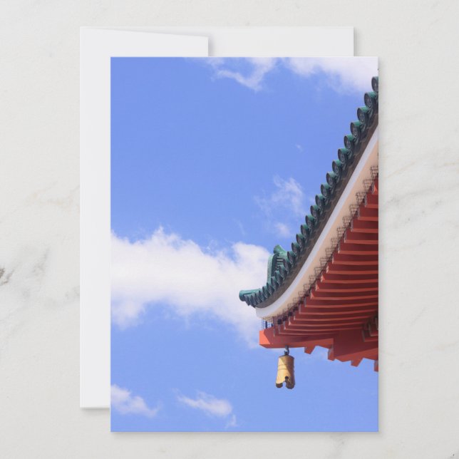 Shinto Shrine Roof Thank You Card (Front)