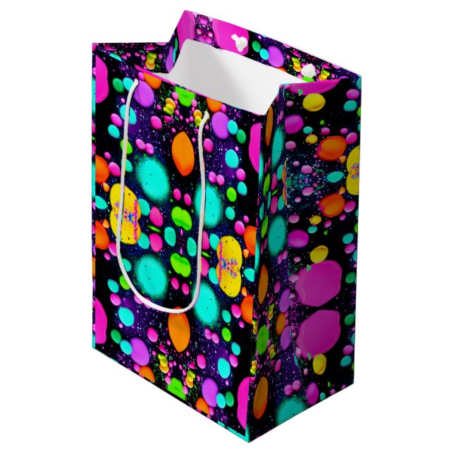 shiny Abstract art Medium Gift Bag (Front Angled)
