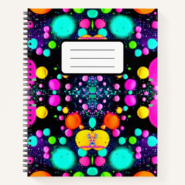 shiny Abstract art Notebook (Front)