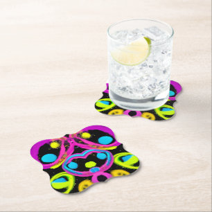 shiny Abstract art Paper Coaster