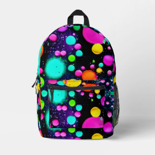 shiny Abstract art Printed Backpack