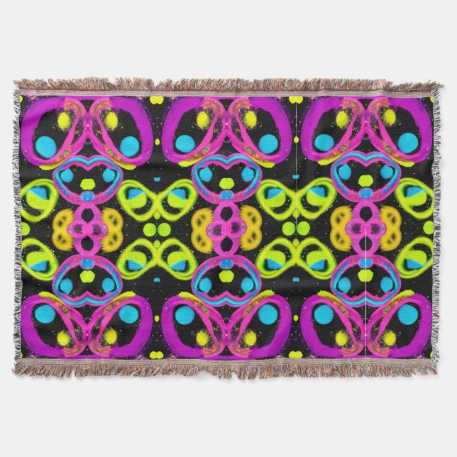 shiny Abstract art Throw Blanket (Front)