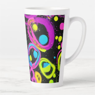 Shiny Abstract Shapes Latte Mug