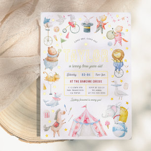 Shiny Animal Circus Carnival Birthday Party