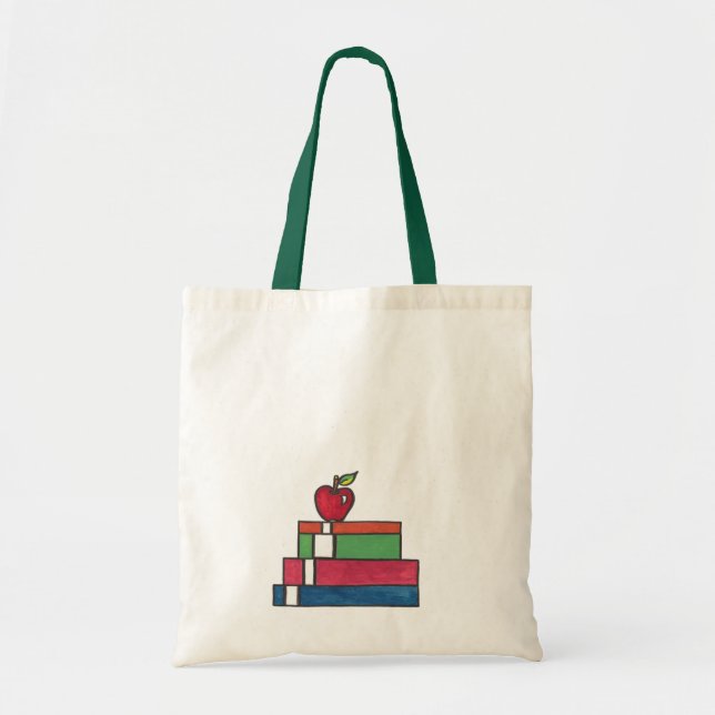 Shiny Apple, book tote bag (Front)