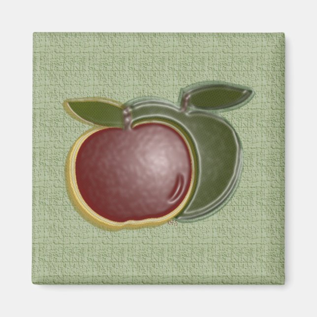 Shiny Apples (sage) Magnet (Front)