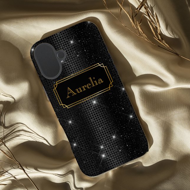 Shiny Black glamourous sequins sparkling  Case-Mate iPhone Case (Creator Uploaded)