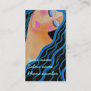 Shiny Black Hair Business Card
